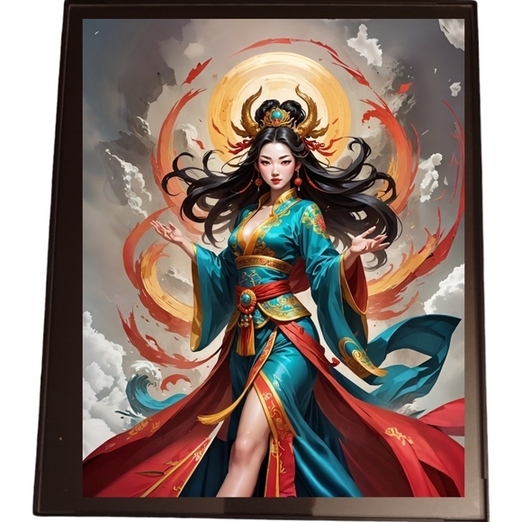 Handmade Other - Guan Yin In A Frame 8x10 A.i. Art Print